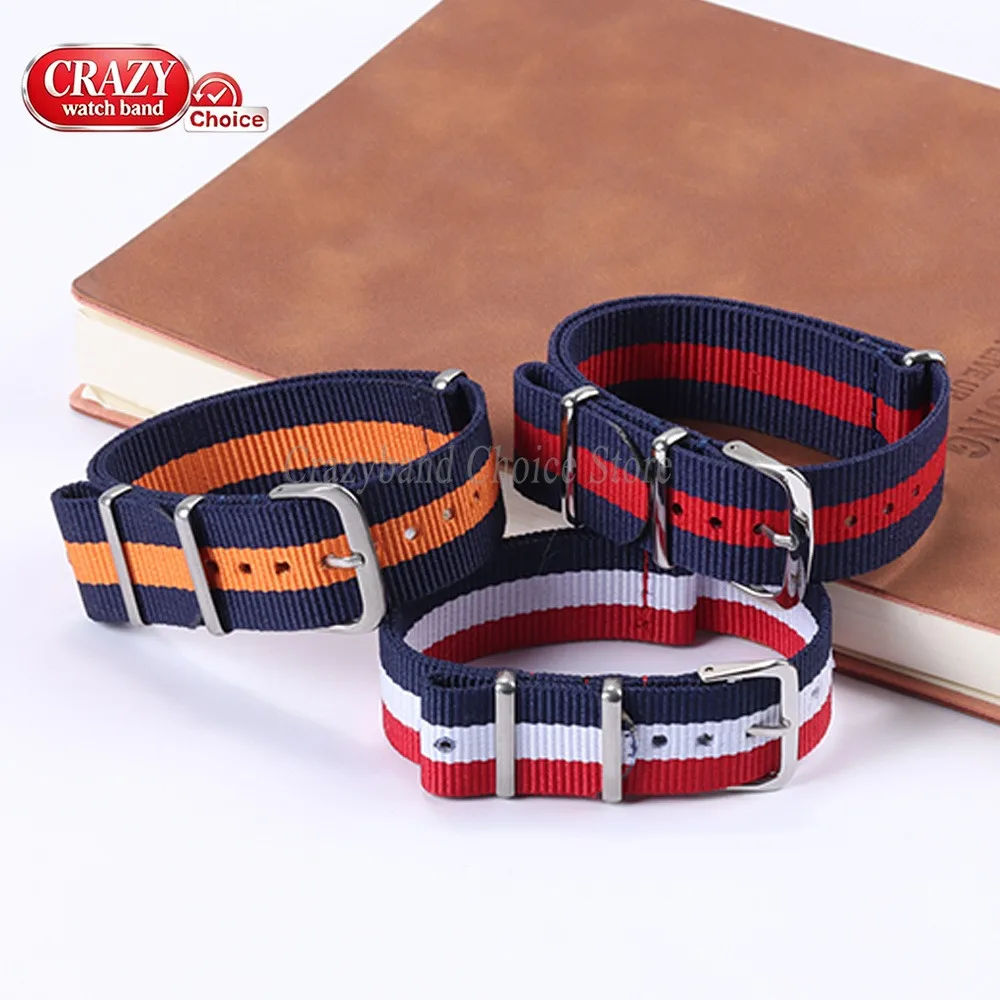 14mm 16mm 18mm 20mm 22mm 24mm Nylon Canvas Militär-Uhrenarmband Universelles Geflochtenes Schlaufenband Armband für Damen und Herren Weiches Armband Schwarz – Detail 2