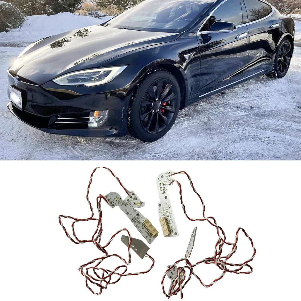 

White Lightsource DRL Boards For Tesla Model S 2016-2020 Car Headlights Daytime Running Light Chip Ballast Circuit Boards