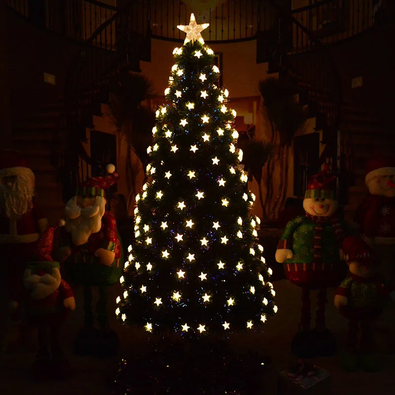 Luxury Encrypted Optical Fiber Christmas Tree LED Colorful Luminous Package Merry Decoration Gift Decor Decorations for Home image 2