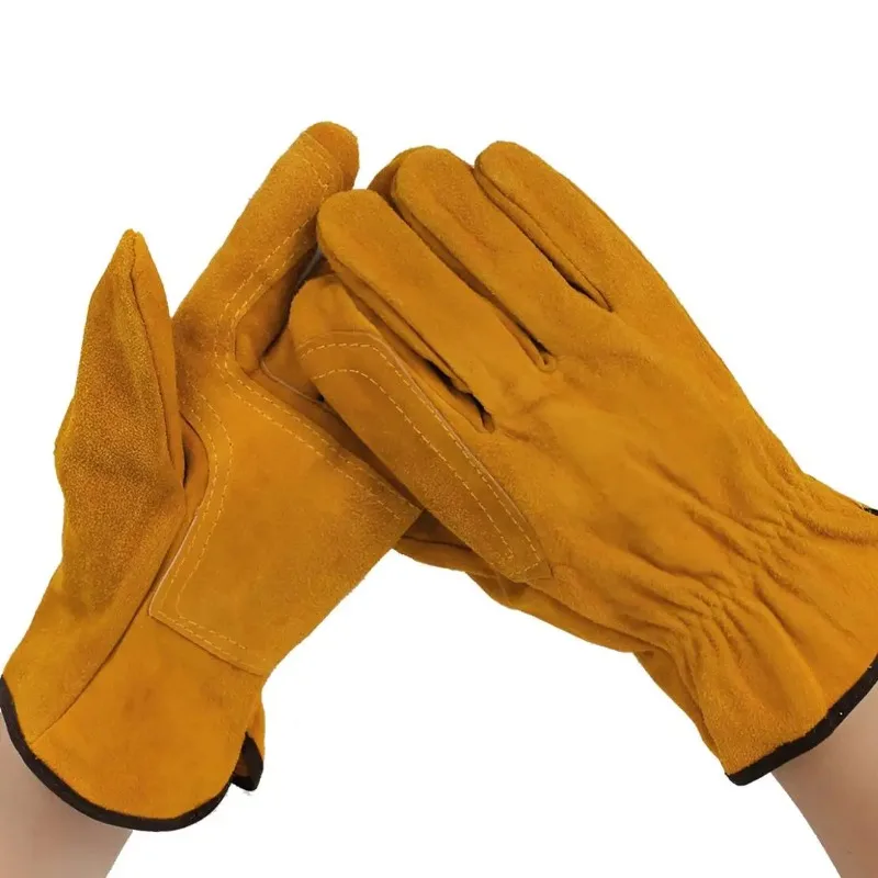 

Wear resistant, heat-resistant, and special thick labor protection gloves for welders. Soft two protection welding gloves
