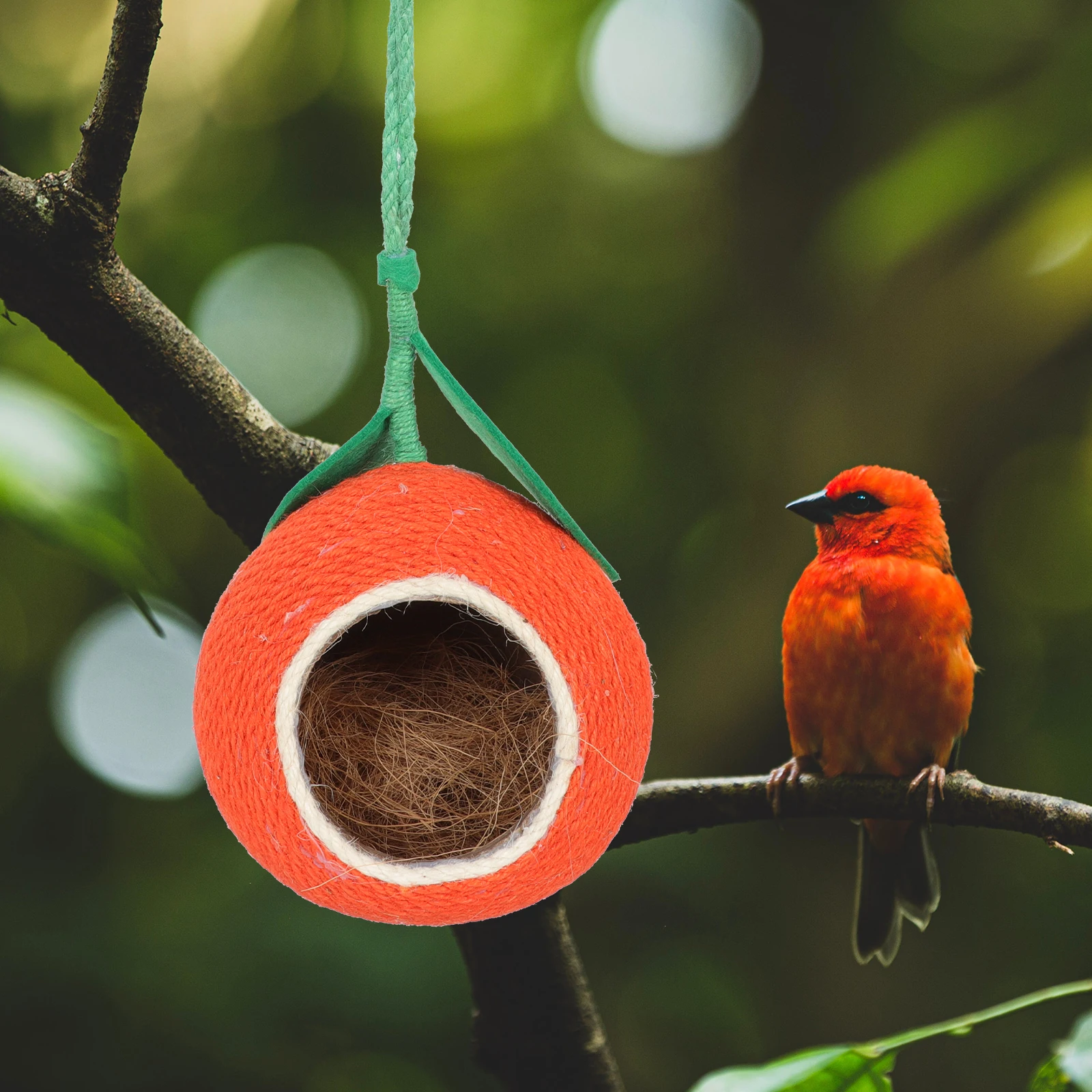 

Premium Coconut Shell Bird Nest Lovely Shape Parrot House Hanging Birdhouse Outdoor Nest