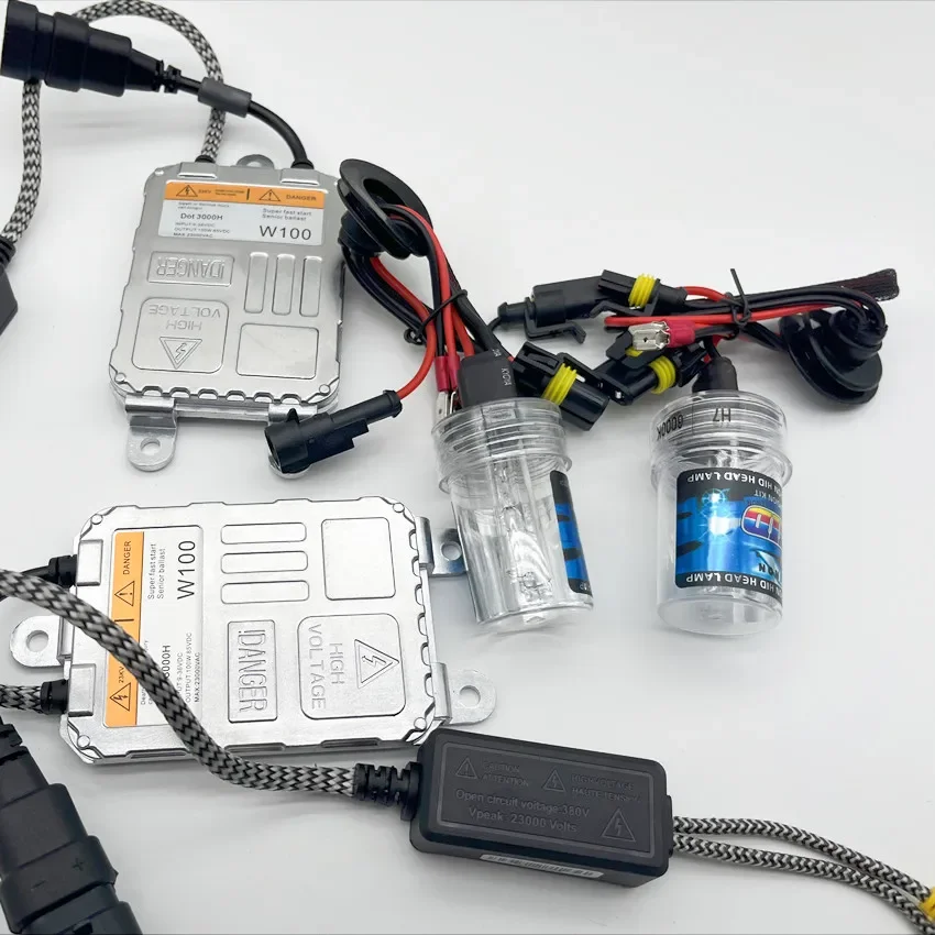 12 فولت 24 فولت 100 واط الصابورة عدة HID زينون عدة سيارة ضوء لمبة H1 H3 H7 H11 9005 9006 4300 كيلو 6000 كيلو 8000 كيلو السيارات زينون العلوي مصباح أماجي #1