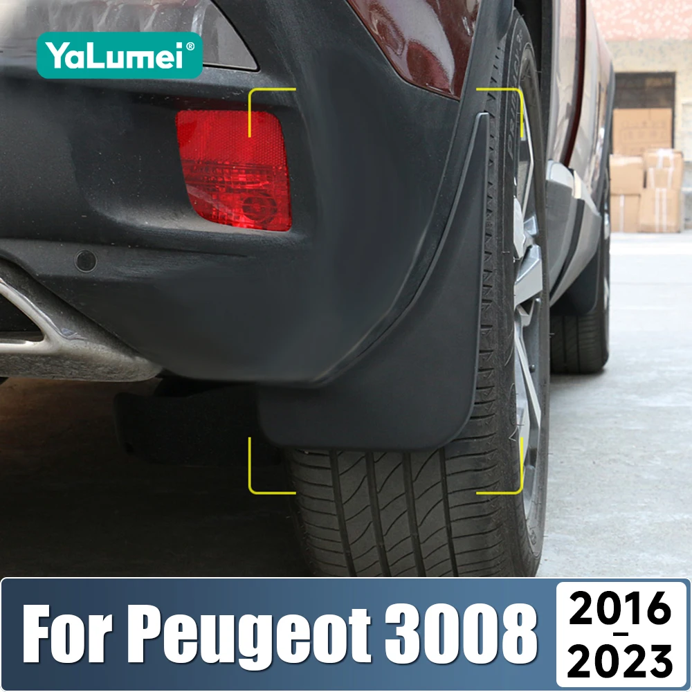 Für Peugeot 3008 GT 2017 2018 2019 2020 2021 2022 2023 3008 GT MK2 Hybrid Auto Schmutzfänger Kotflügel Spritzschutz Kotflügel Zubehör
