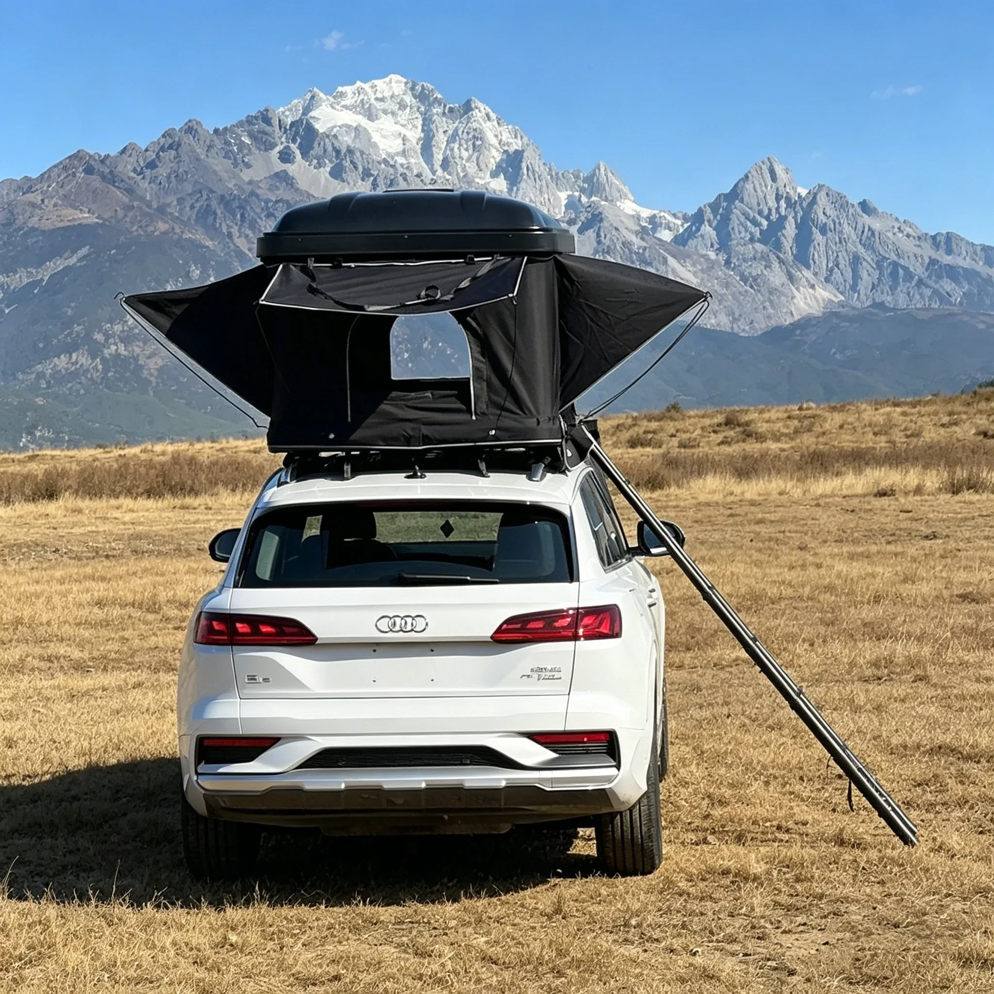 Compact 4-Season Pop-Up ABS Hard Shell Rooftop Tent for 4WD SUV Overland Trip - Easy Setup Camping Shelter