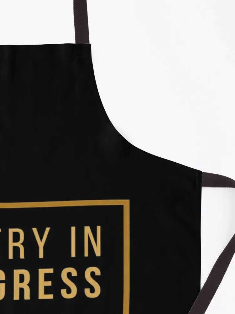 Poetry in progress- famous poem meme design Apron Apron for kitchen oil proof apron