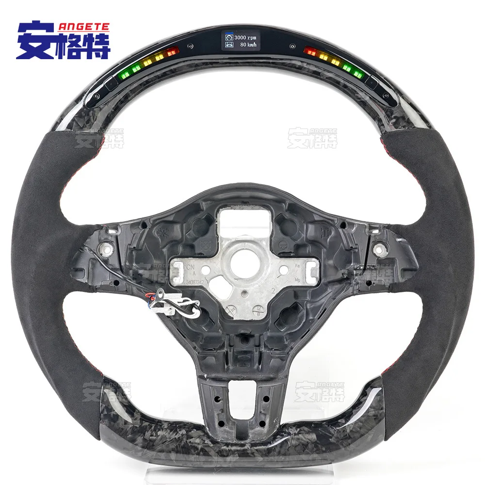 

Applicable to:Suitable for Volkswagen Golf 6gti r Forged Fur LED Carbon Fiber Car Retrofit Steering Wheel