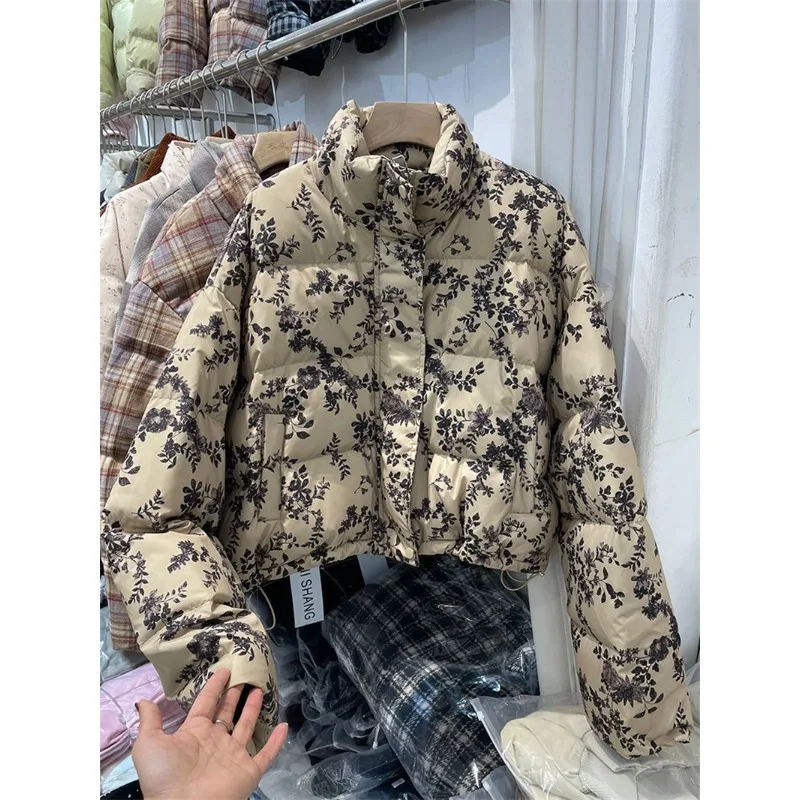 Women's Autumn/Winter Top Coat Cotton Coat Lapel Contrasting Colors Retro Simple Comfortable Casual Design Soft Niche Versatile