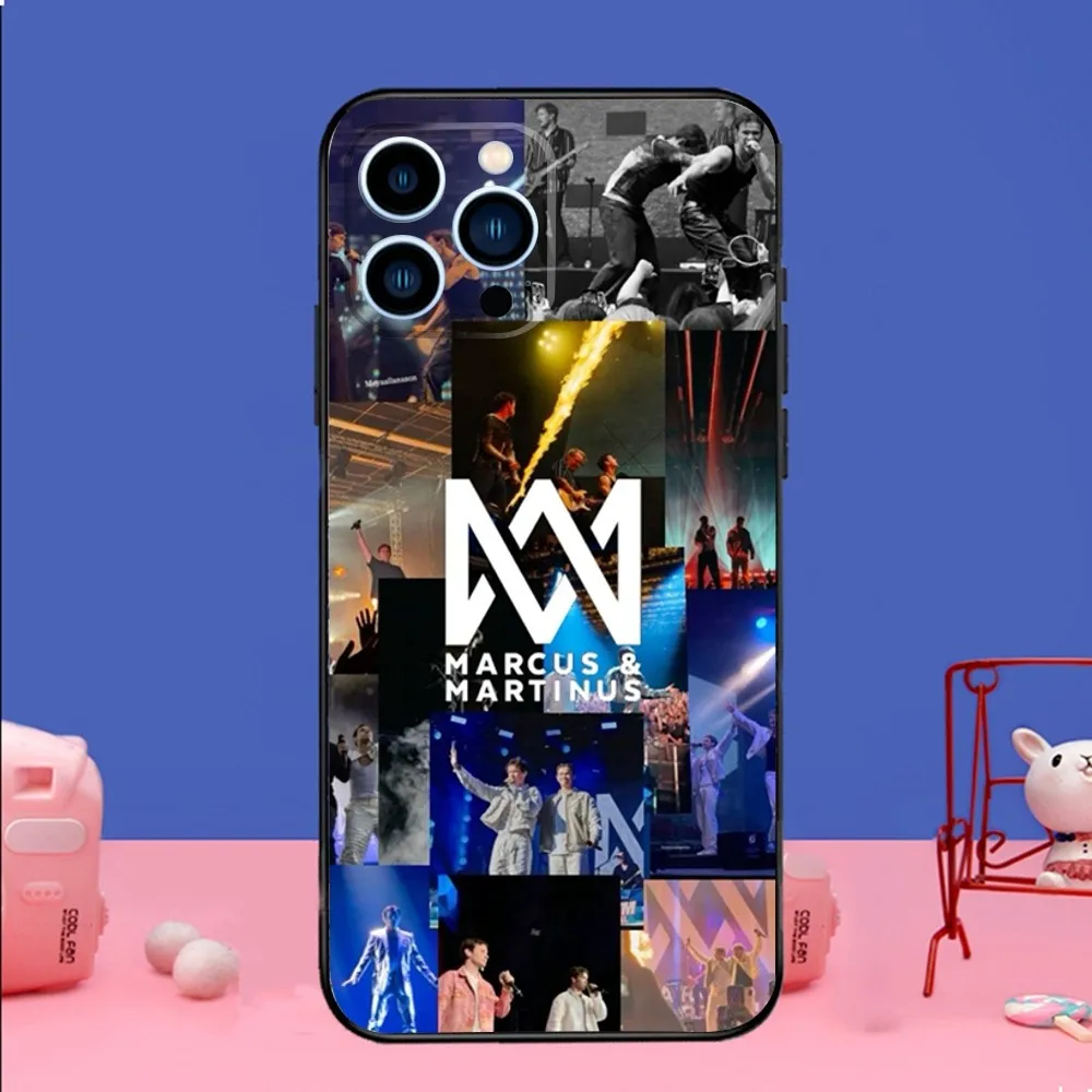 M-Marcus And M-Martinus Phone Case For iPhone 14,13,12 Mini 11 Pro XR,X,XS,MAX 6S,7,8 Plus Silicone Cover Soft black