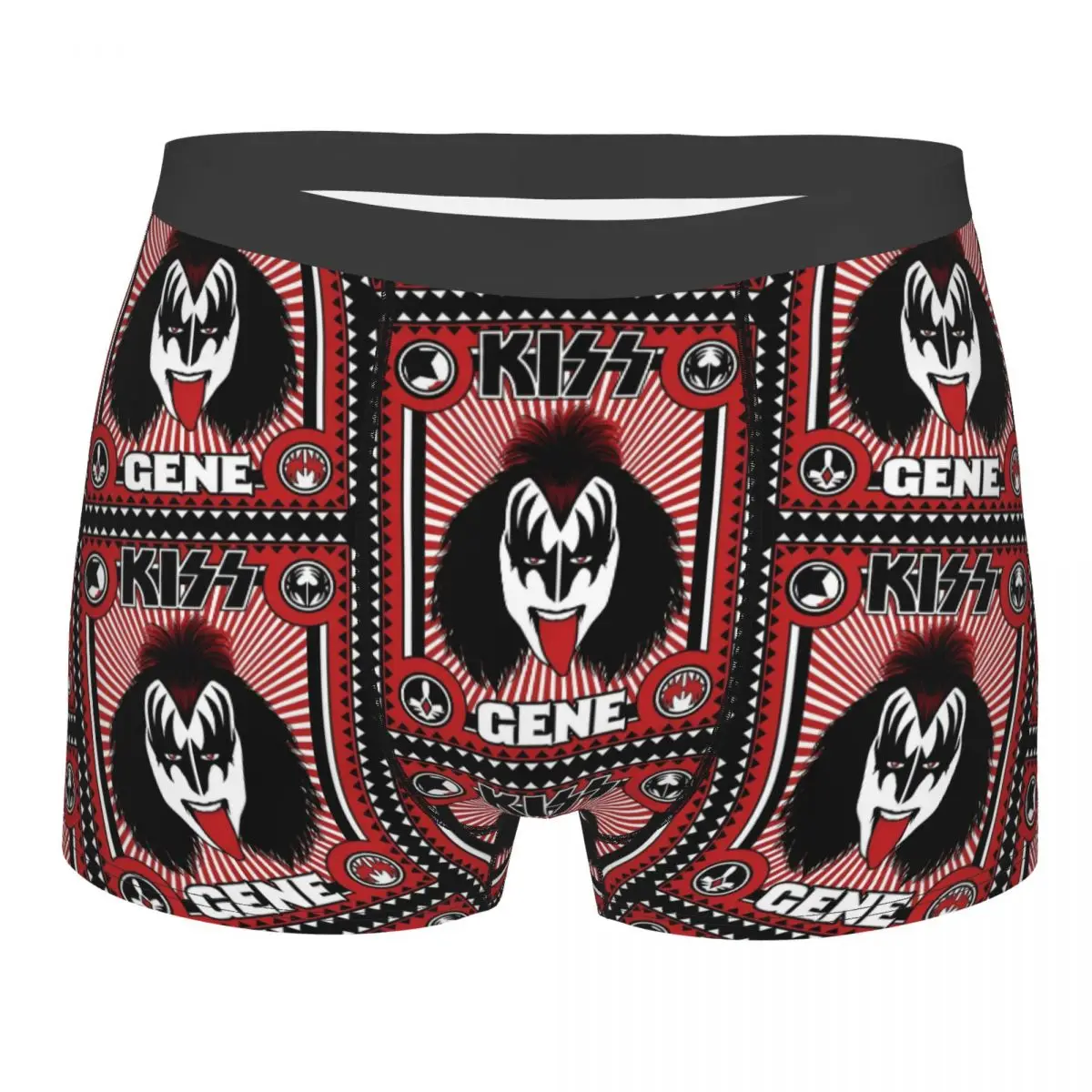

Custom Rock Music Heavy Metal Kiss Boxer Shorts For Homme 3D Print Underwear Panties Briefs Soft Underpants