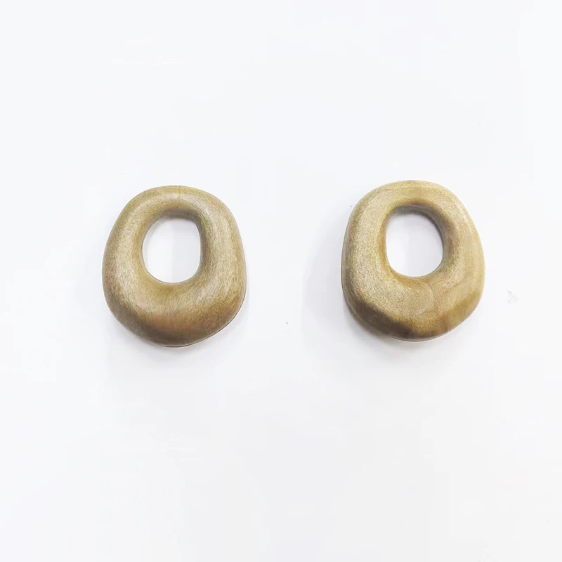 10pcs Wood-like irregular hollowed-out ring  Pendant Necklace Sweater Chain for Women Fashion Neck Jewelry Party Gifts
