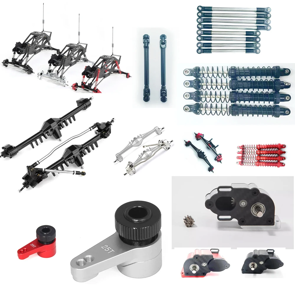 سيارة تسلق محاكاة محورية 1/10 مع تعديل تسلق قوي، إطار تسلق قفص خفيف الوزن من ألياف الكربون #1