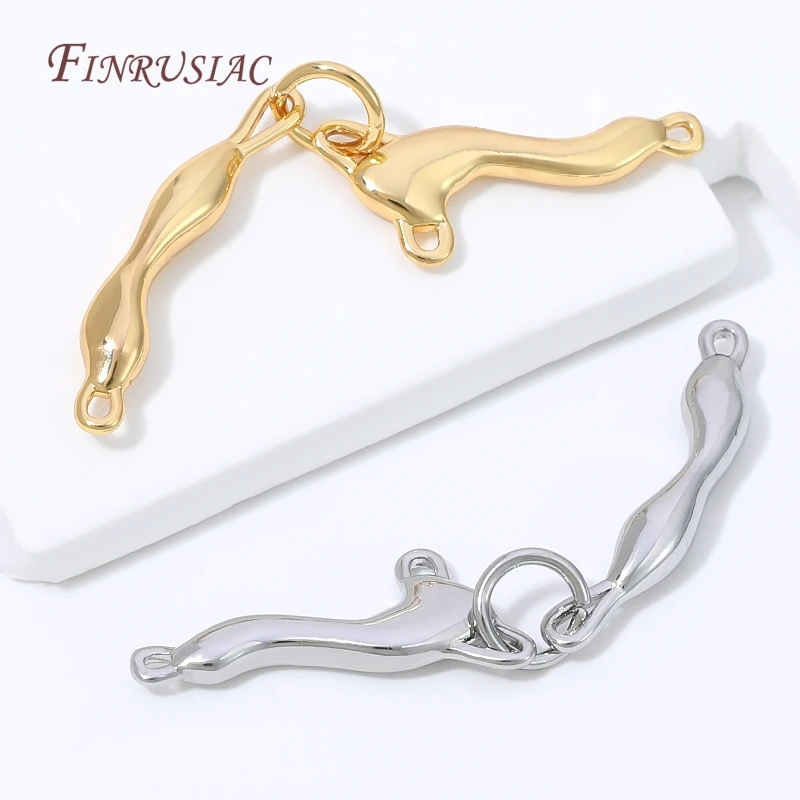 18K Vergoldeter Gedrehter Stab 2-Loch-Verbinder DIY Armband- und Halsketten-Herstellungszubehör, Ohrring-Herstellungsmaterialien, Metall-Schmuckanhänger – Detail 26