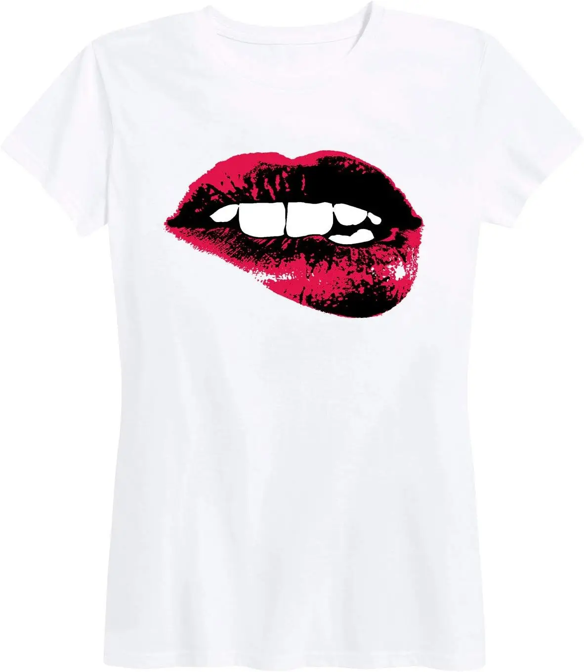 Instant Message - Biting Lip - Women's Short Sleeve Graphic T-Shirt