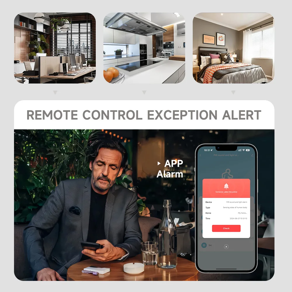 Tuya Wifi/Zigbee Human Motion Sensor Detect Human Body PIR Movement Real-Time Safety Protection Remote Control Scene Linkage