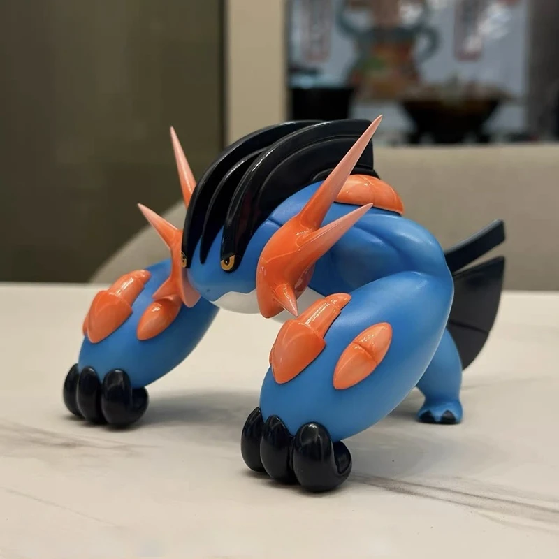

Bkm PokéMon Anime Figure Super Swampert Gk Action Doll Model Pvc Ornament Collectibles Statue Garage Kit Kids Toy Birthday Gifts