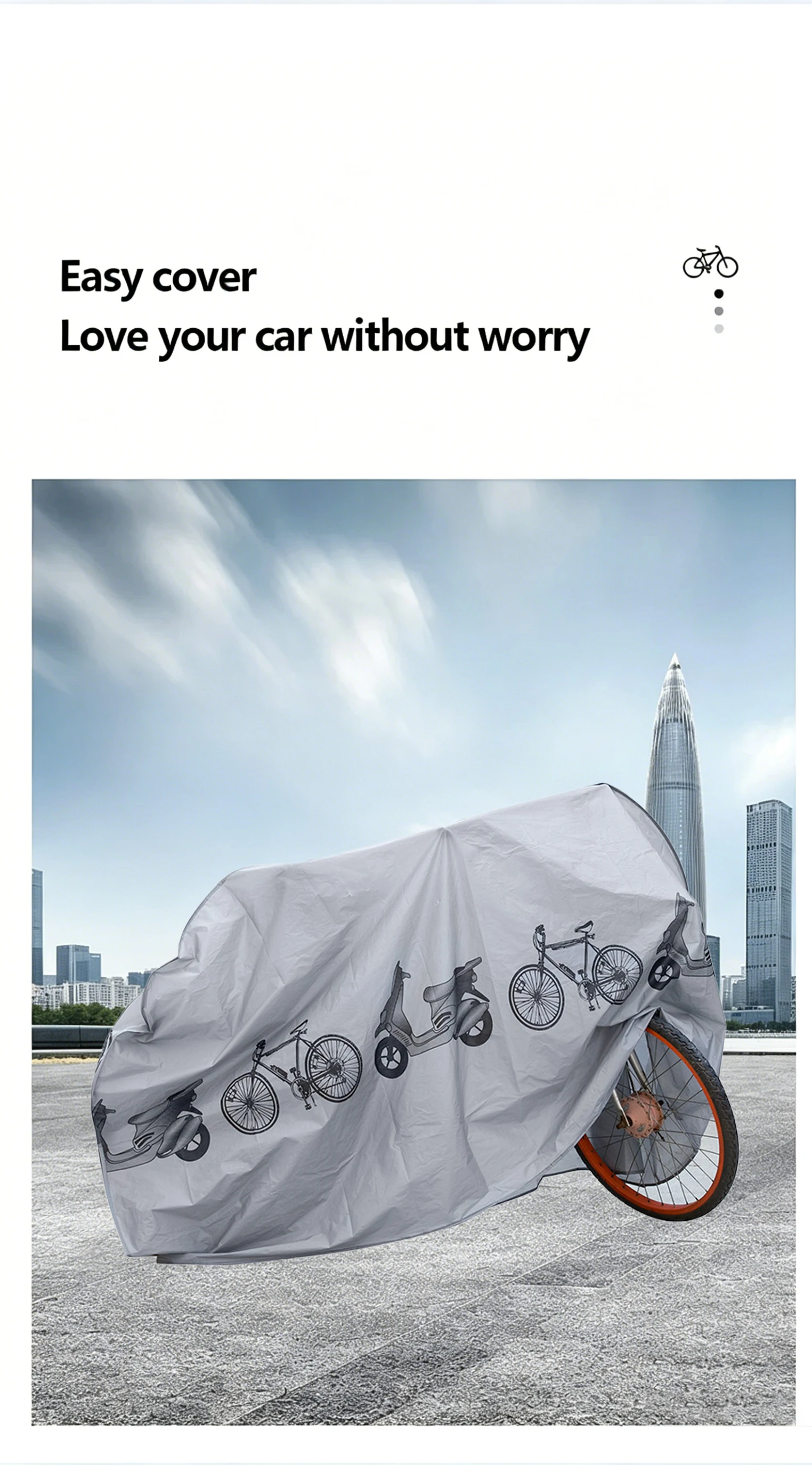 Fahrradabdeckung Motorrad Regenschutz Wasserdicht Staubdicht Anti-UV Outdoor Schutz MTB Fahrradabdeckung Alle Jahreszeiten Fahrradzubehör – Detail 2