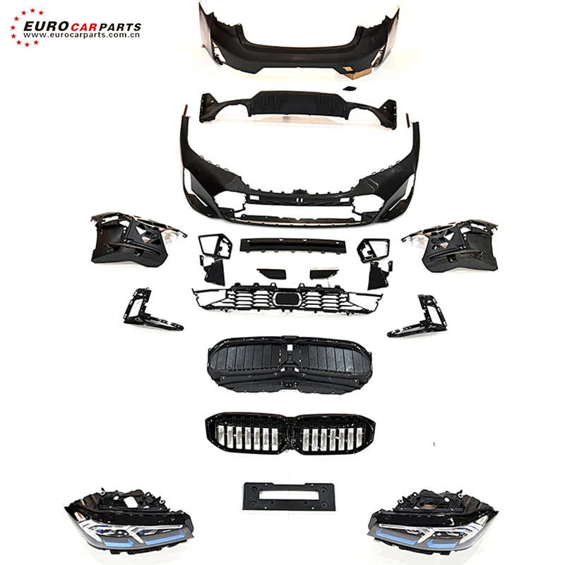 G20 G28 LCI body kit fit for 3S G20 G28 19-22y upgrade to 23y facelift front and rear bumper grill rear diffuser and head lamps