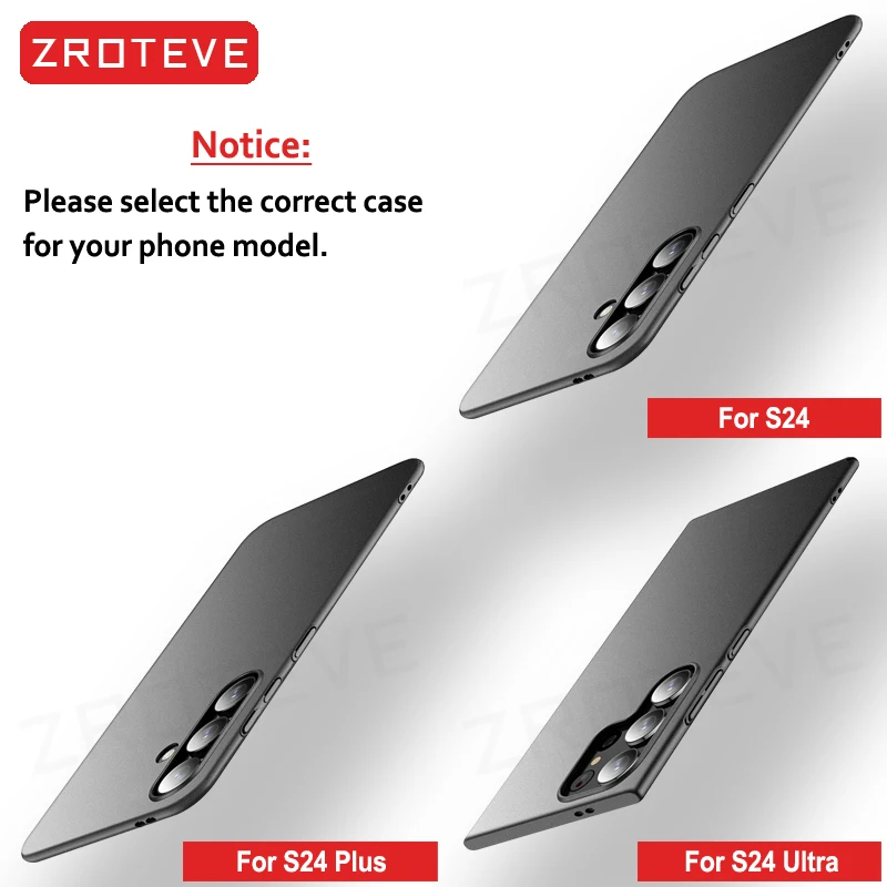 S24 Case ZROTEVE Slim Matte Hard PC Cover For Samsung Galaxy S23 FE S22 Ultra S21 S20 S10 E S10e S9 Note 20 10 Plus Phone Cases