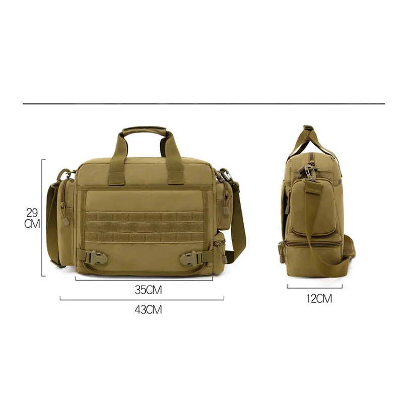 Outdoor Tactical One Shoulder Laptop Bag Large Capacity Backpacks Nylon Camping Handbag Trendy Fishing Travel Bag Multifunction