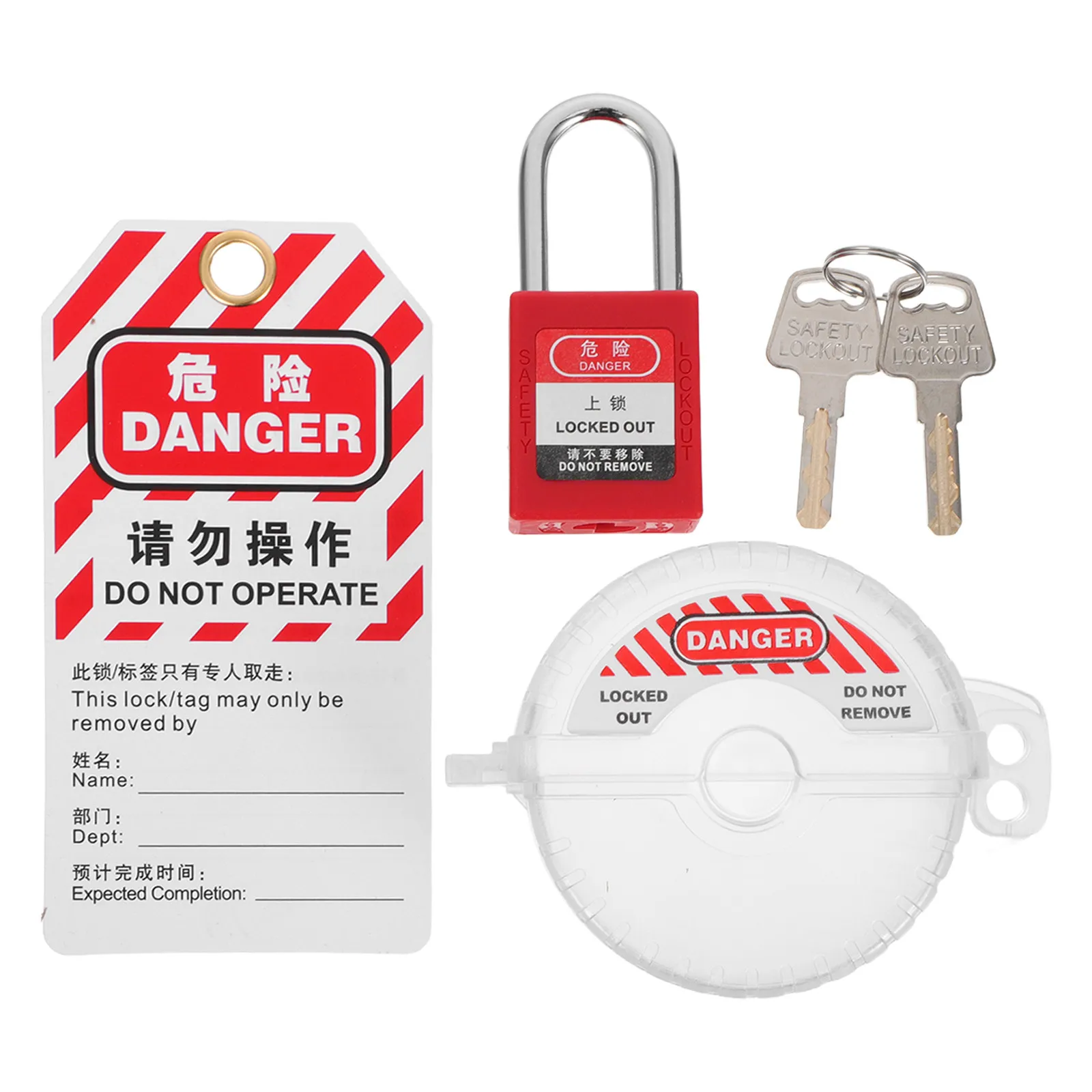 1Set Outdoor Valve Lock Transparent Water Spigot Lockout for 1-2.5in Valve Handles Secure Hose Bib Lock Garden Faucet Locks