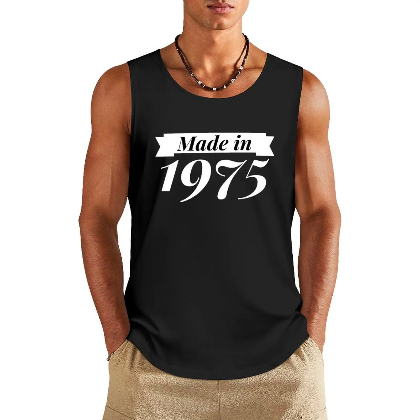 

Made in 1975 Tank Top basketball clothing Men's vest Men's t-shirt t-shirts man