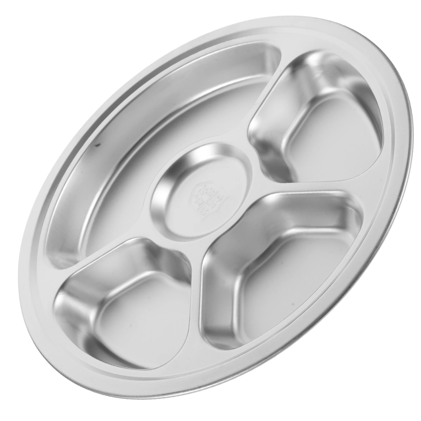 

Compartments Stainless Steel Partition Plate Divided Serving Tray Plates Child Large