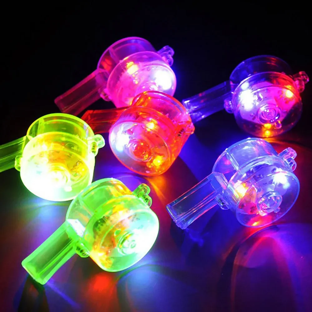 Luminous Whistle Lanyard LED Lights In The Dark Fun Party Carnival Luminous Party Gifts For Children Children's Electronic Toys