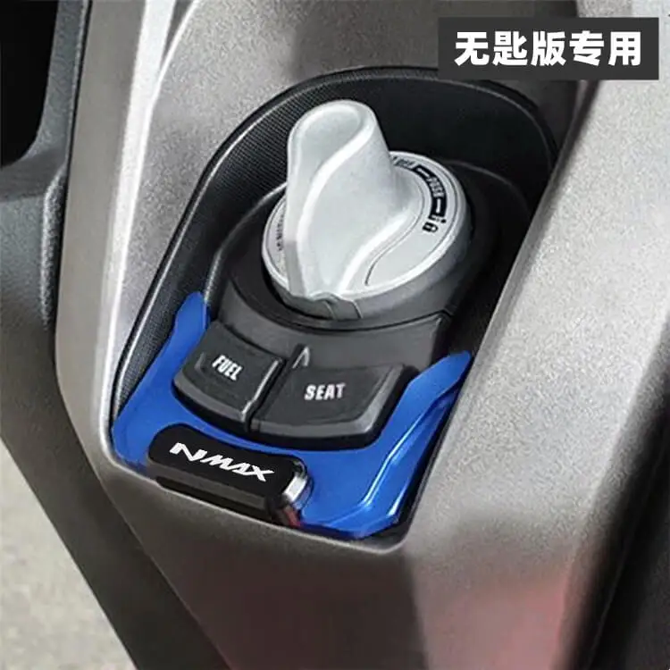 CHEKIS is suitable for YAMAHA NMAX155 /125/160 NMAX TURBO/TECH MAX NMAX NEO/NEO S modified accessories, electric door lock decorative cover, aluminum alloy switch protection cover, electric door start position cover