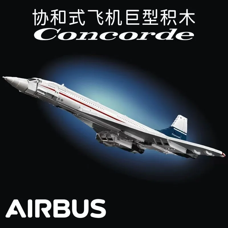 

Creative decoration aircraft model Concorde Aviation educational building blocks Children boys building blocks excellent gifts