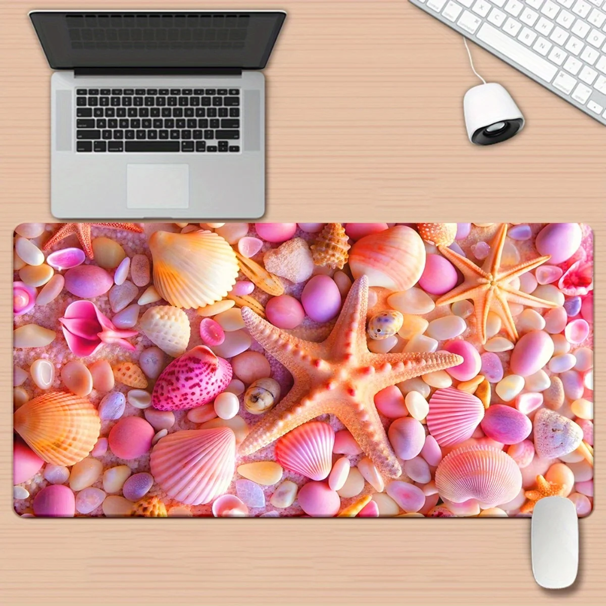 Brand Shell Star Pattern Iron Art XXL Mousepad Multi Functional HD Printed Gaming Desk Mat Keyboard Office PC Gamer Pad