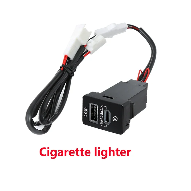 Caricabatteria da auto Blue Light QC3.0 USB TYPE-C PD doppia presa per Toyota News