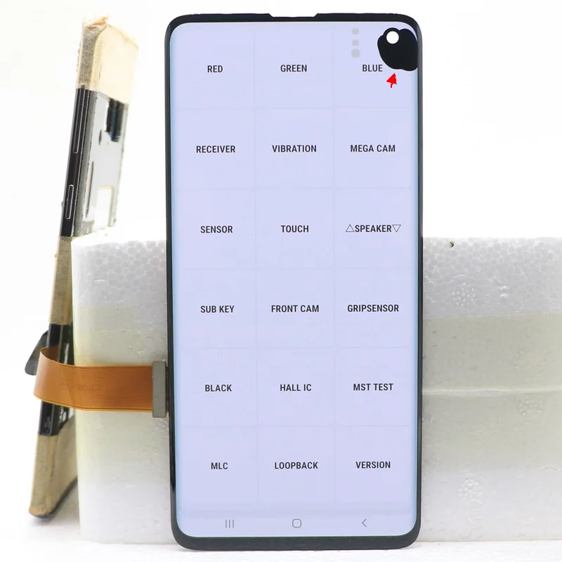ORI AMOLED S10 Screen Assembly for Samsung Galaxy S10 G973 G973D G973B/DS Lcd Display Digital Touch Screen Replace