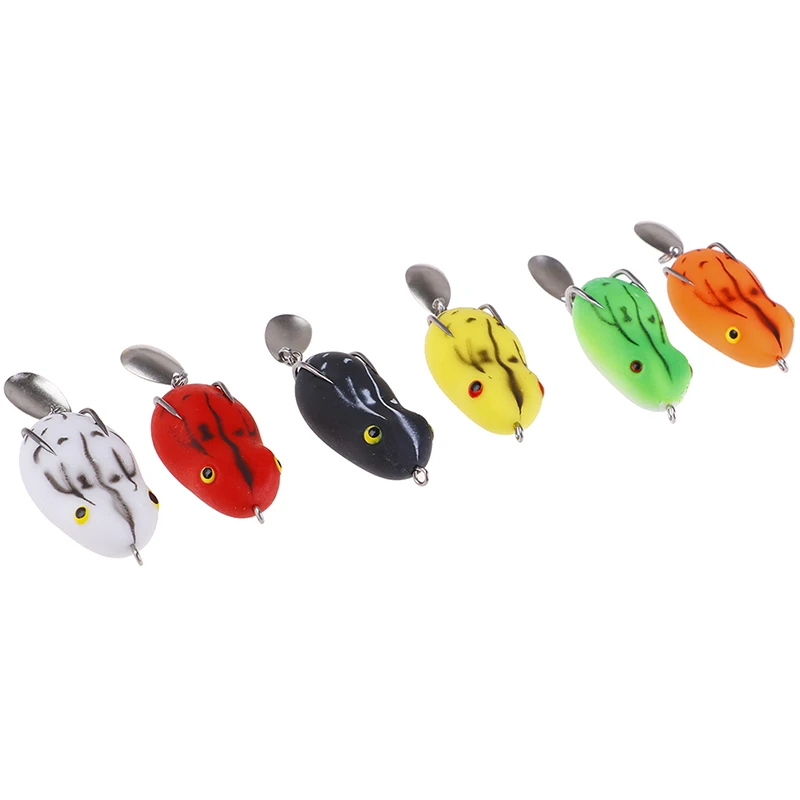 

1PC Soft Frog Fishing Lure Double Hooks water Ray Frog Artificial Soft Bait