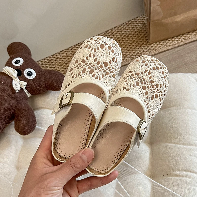 

Little Girls Braided Sandals with Buckle 2026 New Summer Kids Beach Slippers Non-slip Classic Princess Girls Party Daily Wear