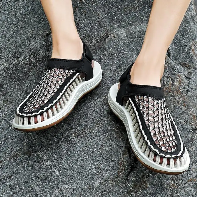 

Summer New Sandals Men's Fashion Casual Outdoor Waders Large Size Hand-woven High Quality Beach Sandals For Men