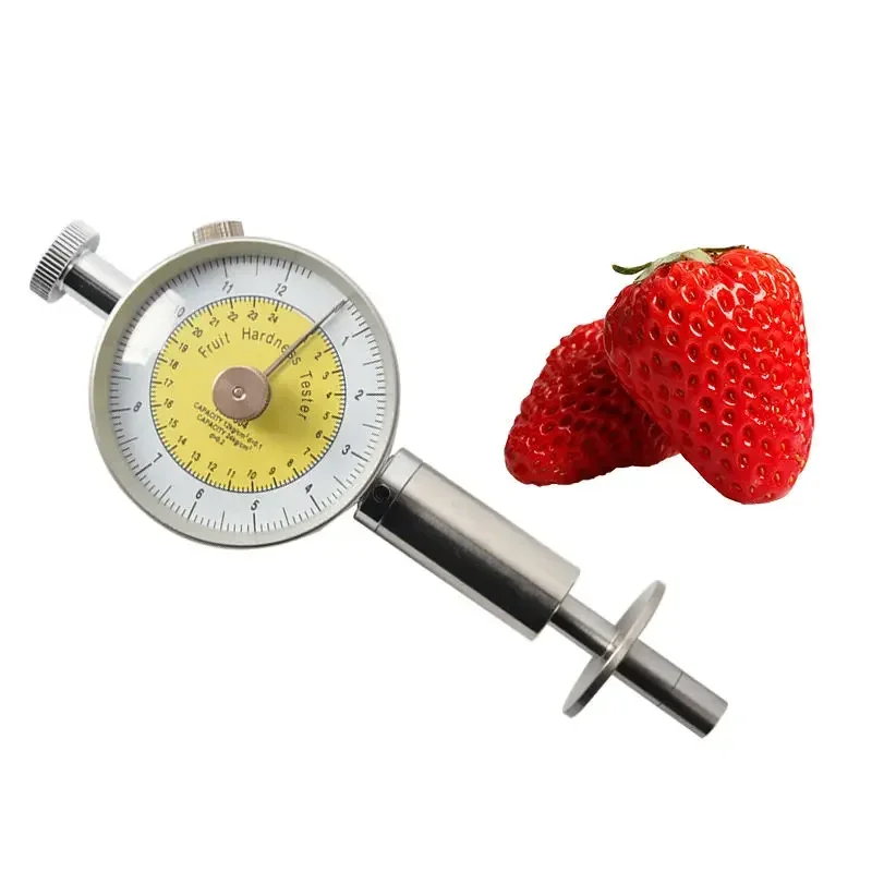 Portable Fruit Hardness Tester Meter Gauge Fruit Penetrometer For Apple Pear Watermelon Banana With Two Pressure Head 11mm 8mm