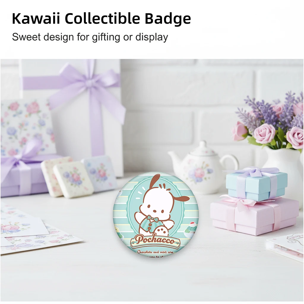 เข็มกลัดการ์ตูนน่ารัก คิตตี้ โปชาโกะ ซินนามอโรล คุโรมิ สำหรับติดกระเป๋า เสื้อผ้า คอสเพลย์ ของตกแต่ง