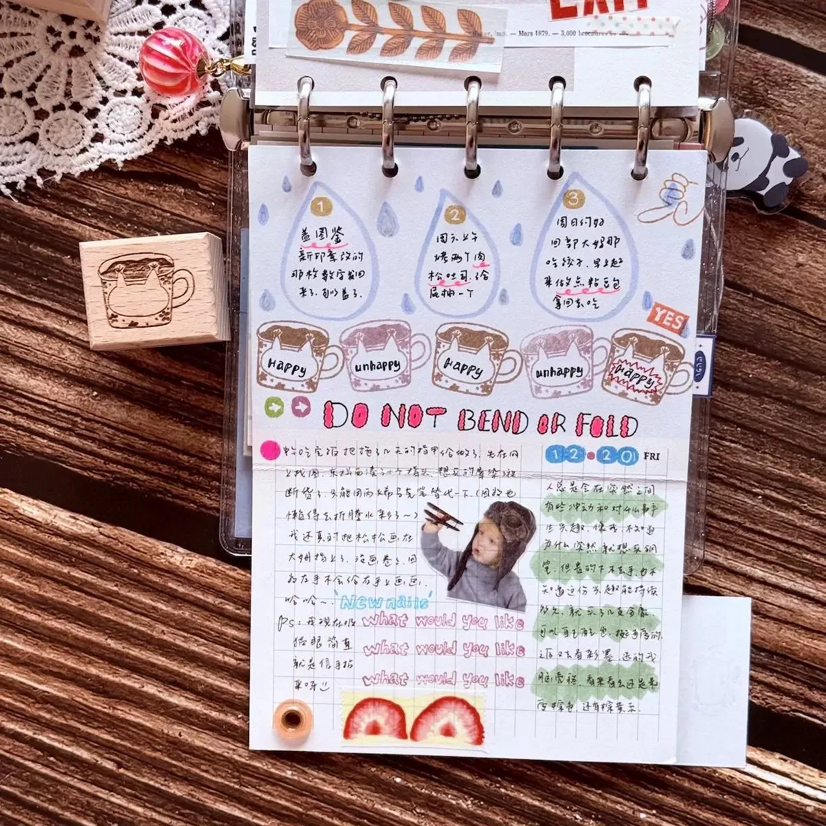 Vintage Lovely Bear Daily Life 2 Wooden Rubber Stamp for DIY Scrapbooking Photo Album Card Making