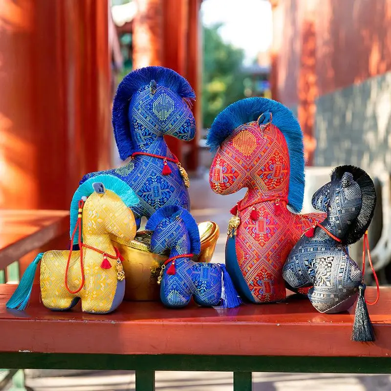 15/20/25cm Traditional Styled Horse Plush Toy - Rich Fabric, 2026 Year of the Horse Mascot - Ideal Festival Gift