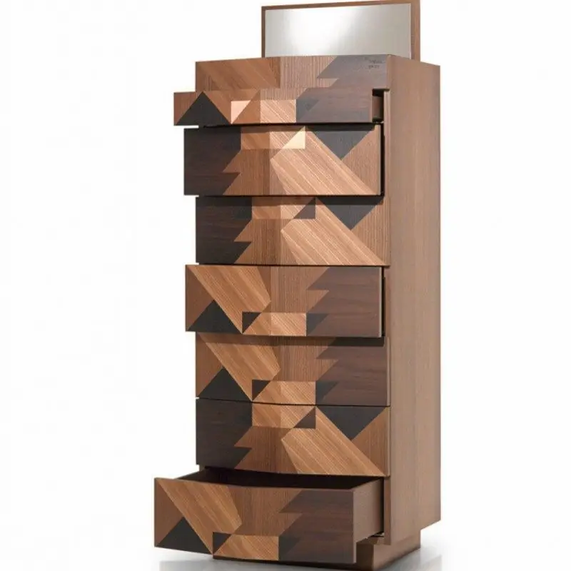 Light luxury solid wood high cabinet bucket cbinet living room wall locker retro parquet bucket cabinet art side cabint floor