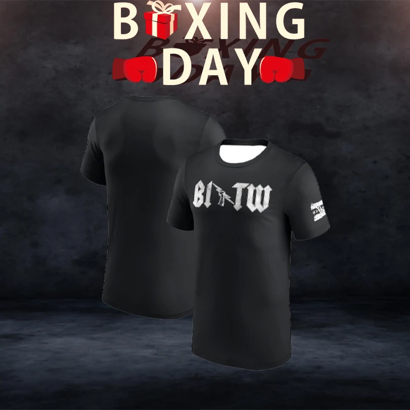 

2024 Hot Selling WWE Boxing Sports 3D Printed Breathable Sweat Absorbing Short Sleeve Adult Fitness Fashion T-shirt