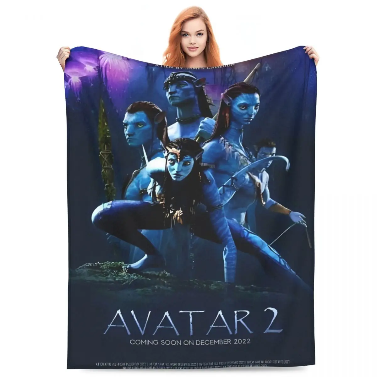 Soft Blanket Airplane Travel Movie Avatar The Way Of Water Bedding Throws Flannel Bedspread For Home Decor Funny Sofa Bed Cover