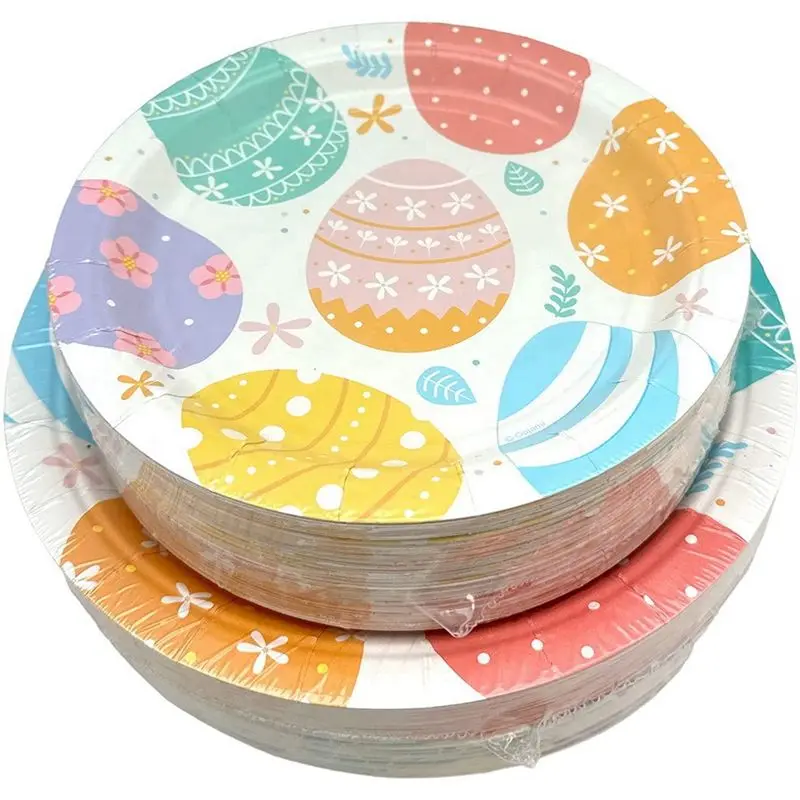 Homegood 75 Pack Serves 25 Easter Dinner Plates Napkins Dessert Plates Perfect for Home Office Restaurants Schools