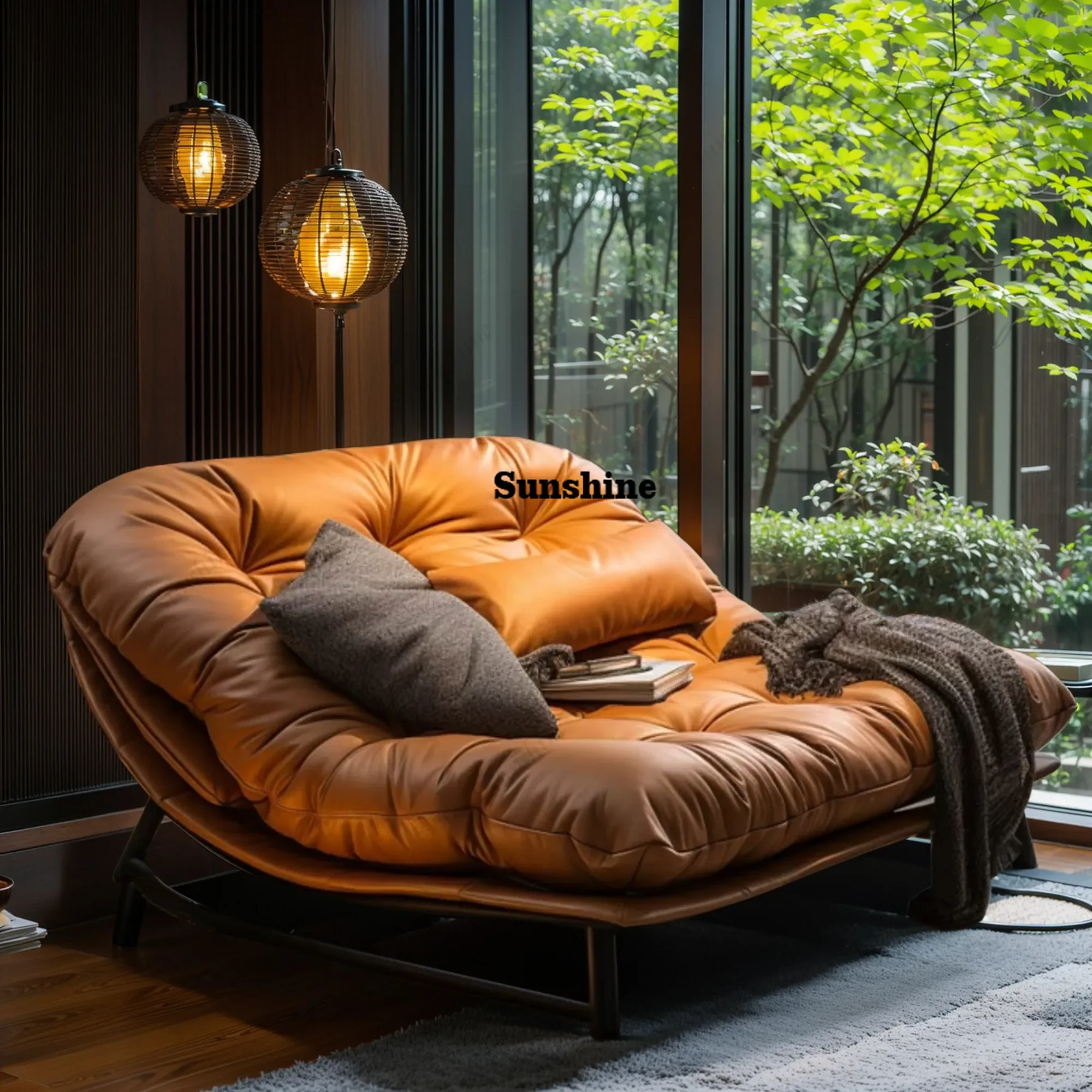 

Home can lie down and sleep, lazy people light luxury lounge chairs, villa courtyard leisure sofas FT