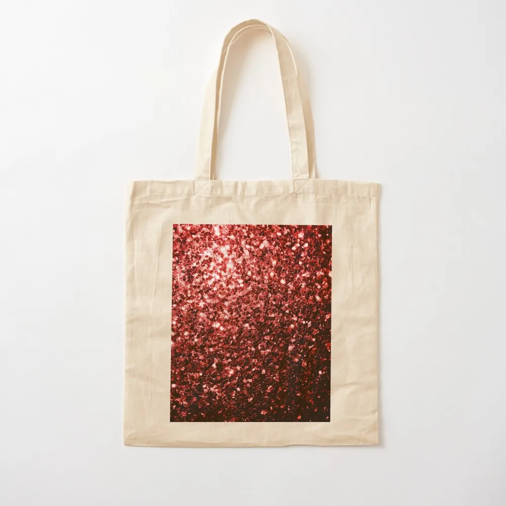 Dark Red Glitter faux sparkles (Photo of Glitter - Not Reflective) Tote Bag