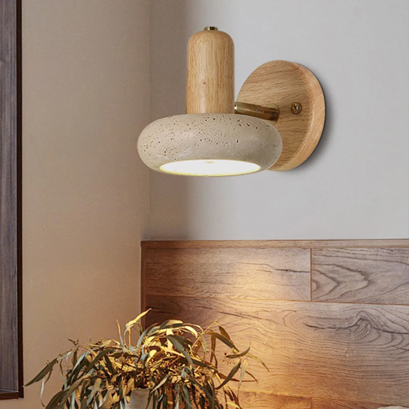 Ancient Style Bedroom Wall Light with Switch Rotatable Study Wall Reading Lamp Main Bedroom Bedside Lighting