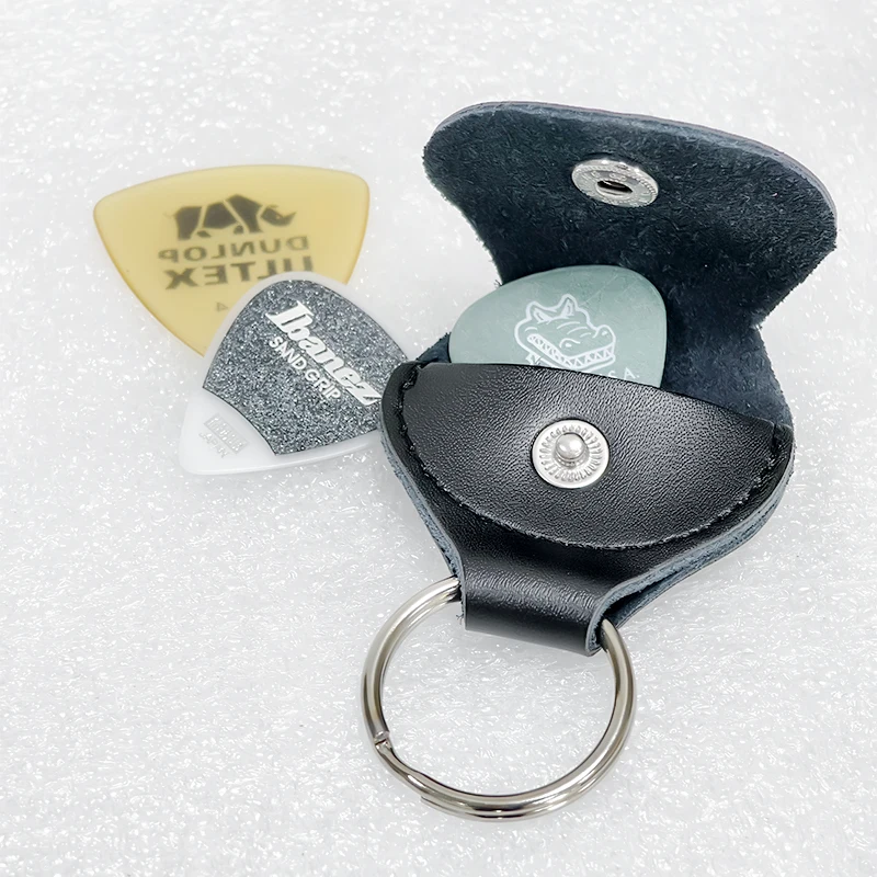 Dunlop Guitar Pick Holder Leather Guitarra Plectrum Case Bag Keychain Shape Guitar Accessories Guitar Parts Holders