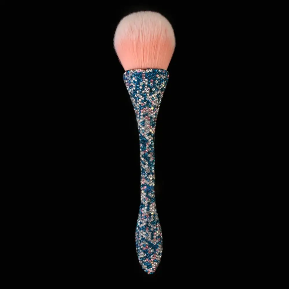 

Soft Diamond Handle Makeup Brush Nail Dust Remove Small Waist Loose Powder Brush Fluffy Super Shiny Manicure Tools Women
