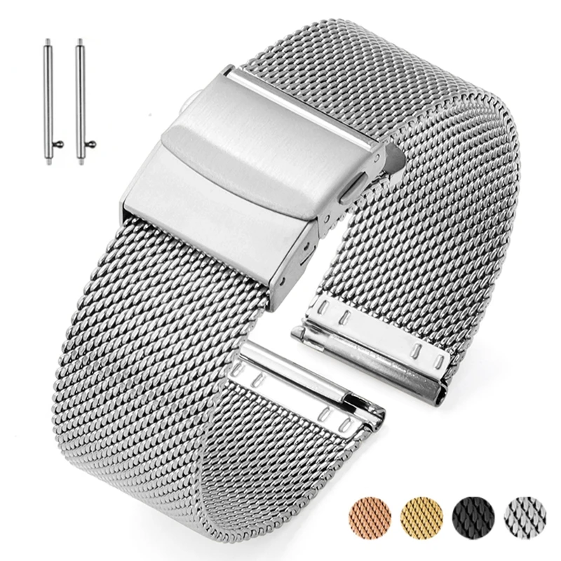 

1.0mm 0.6mm Milanese Mesh Bracelet for Seiko Metal Watchband for IWC Replacement Strap Stainless Steel Wristband 18 20 22mm Band