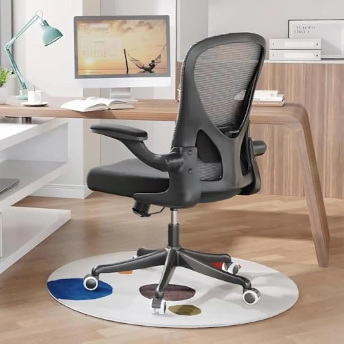 Ergonomic High-Back Mesh Office Chair with Adjustable Seat Height and Foot Ring | Breathable Support for Extended Sitting | Dura